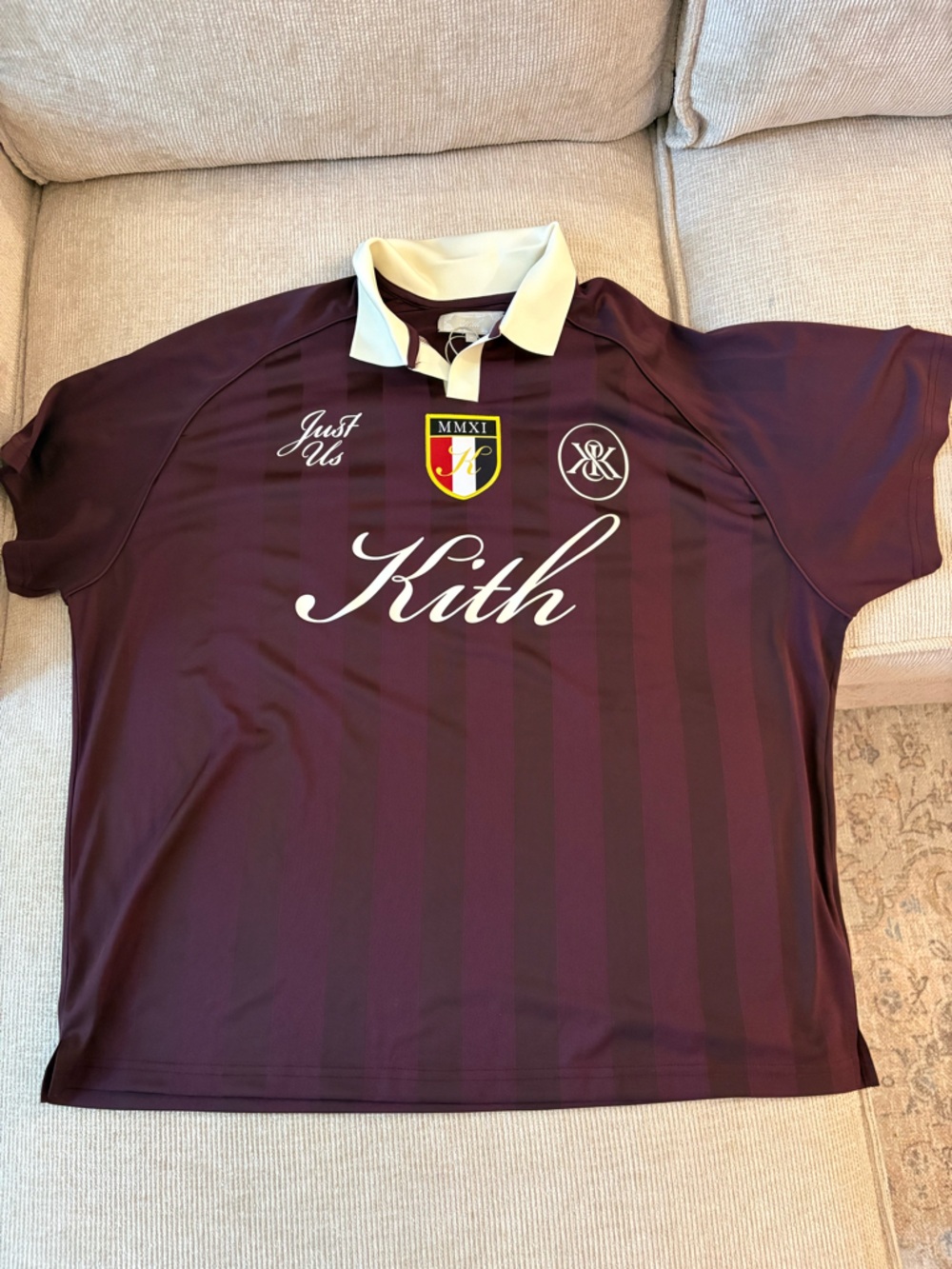 Kith Marcel Burgundy Soccer Jersey, Men’s Size Medium